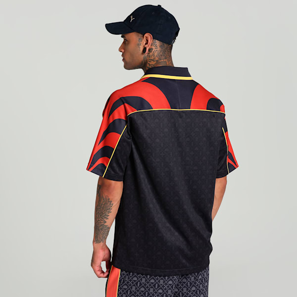 ROAD TO UNITY Men's Relaxed Soccer Jersey, New Navy, extralarge
