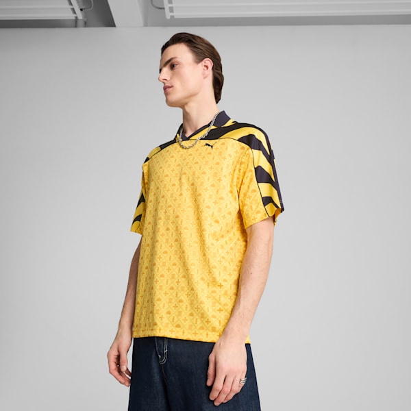 Maillot de soccer décontracté ROAD TO UNITY Homme, Sunny Yellow, extralarge