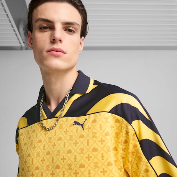 ROAD TO UNITY Men's Relaxed Soccer Jersey, Sunny Yellow, extralarge