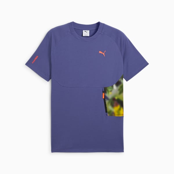 HOOPS x PUMATECH Men's Graphic Tee, Blue Crystal, extralarge