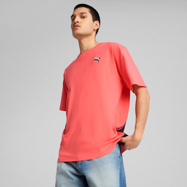 ユニセックス イコール ラブ コンフェデレーション リラックス 半袖 Tシャツ, Peach Frost, extralarge-JPN