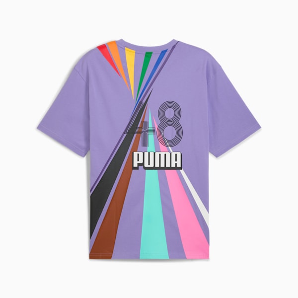 EQUAL LOVE CONFEDERATION Relaxed Graphic Tee, Lavender Alert, extralarge