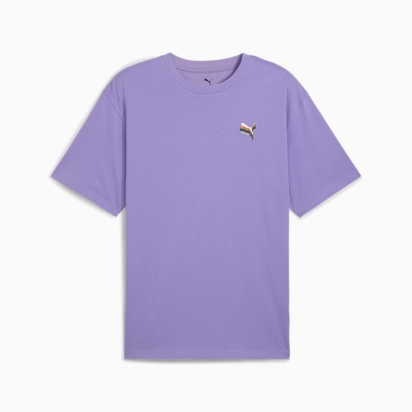 EQUAL LOVE CONFEDERATION Relaxed Graphic Tee, Lavender Alert, extralarge