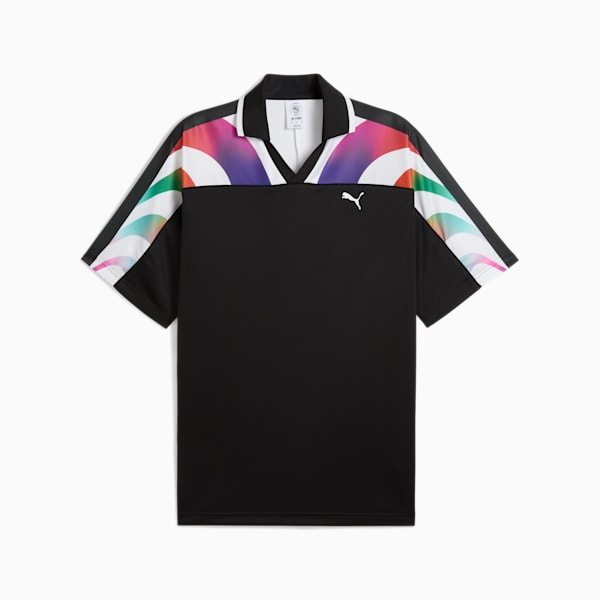 EQUAL LOVE CONFEDERATION Football Jersey, PUMA Black-AOP, extralarge