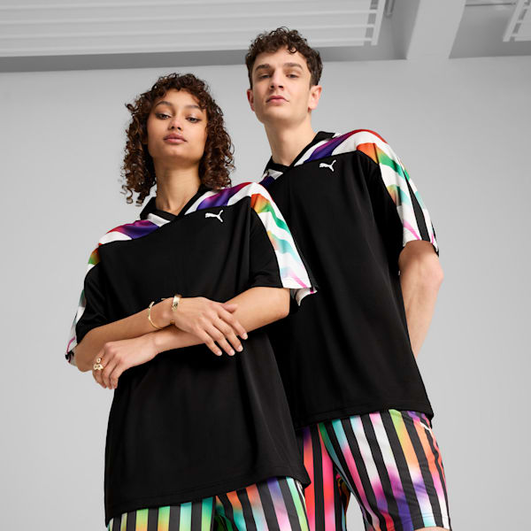 EQUAL LOVE CONFEDERATION Football Jersey, PUMA Black-AOP, extralarge-IND