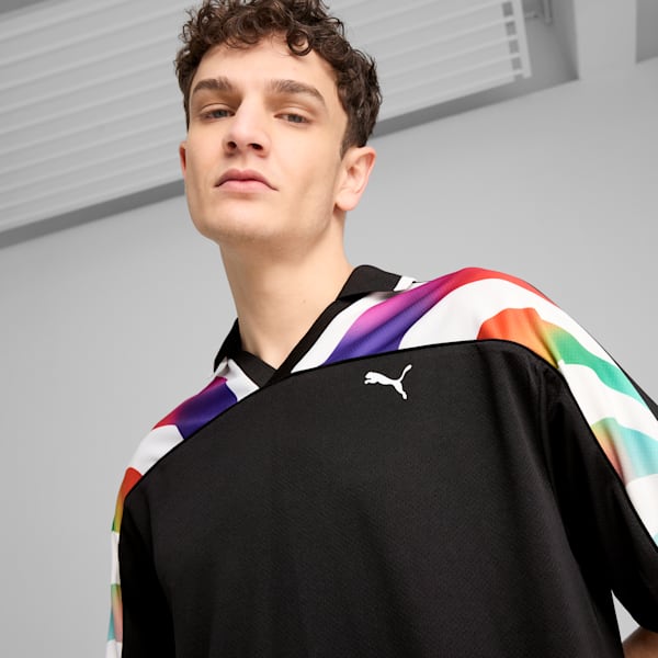 EQUAL LOVE CONFEDERATION Football Jersey, PUMA Black-AOP, extralarge-IND