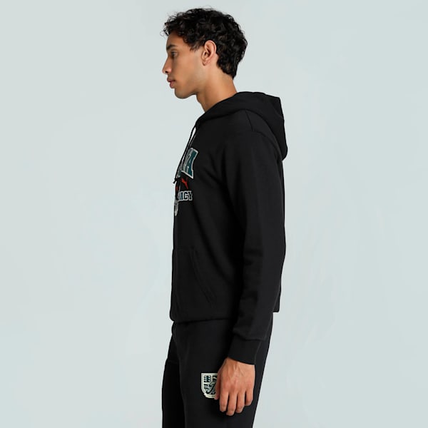 SPORTS LEGACY Graphic Men's Hoodie, PUMA Black, extralarge-IND