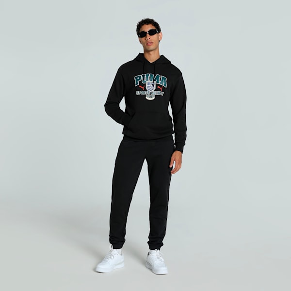 SPORTS LEGACY Graphic Men's Hoodie, PUMA Black, extralarge-IND