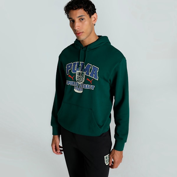 SPORTS LEGACY Graphic Men's Hoodie, Dark Myrtle, extralarge-IND