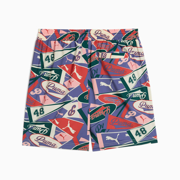 SPORTS LEGACY Men's Graphic Relaxed Fit  6'' Shorts, Blue Crystal-AOP, extralarge-IND