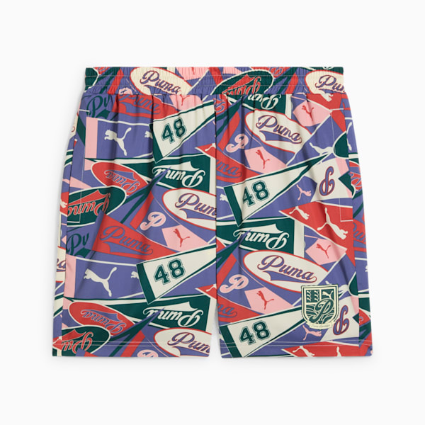 SPORTS LEGACY Men's Graphic Relaxed Fit  6'' Shorts, Blue Crystal-AOP, extralarge-IND