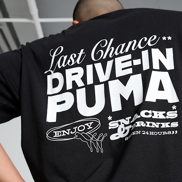 GRAPHICS Drive-In Men's Relaxed Fit Tee, PUMA Black, extralarge-IND