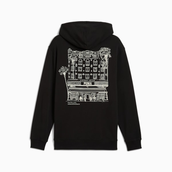 Sudadera con capucha para hombre PUMA Hotel GRAPHICS, PUMA Black, extralarge