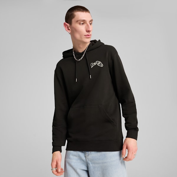 Sudadera con capucha para hombre PUMA Hotel GRAPHICS, PUMA Black, extralarge