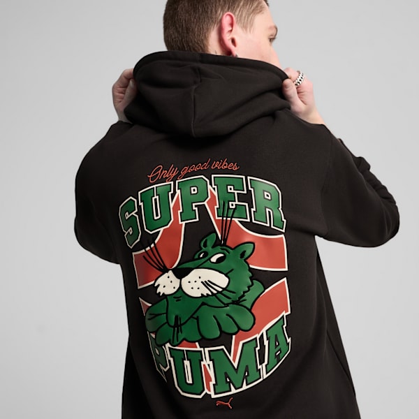 Sudadera Graphics Super PUMA para hombre, PUMA Black, extralarge