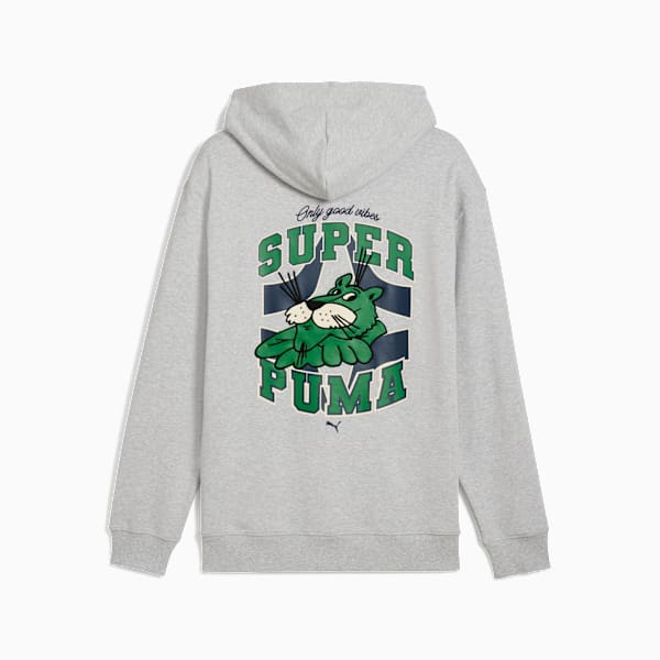 Sudadera Graphics Super PUMA para hombre, Light Gray Heather, extralarge