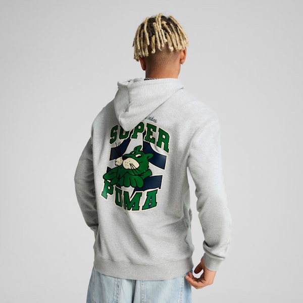 GRAPHICS Super PUMA Men's Hoodie, Light Gray Heather, extralarge