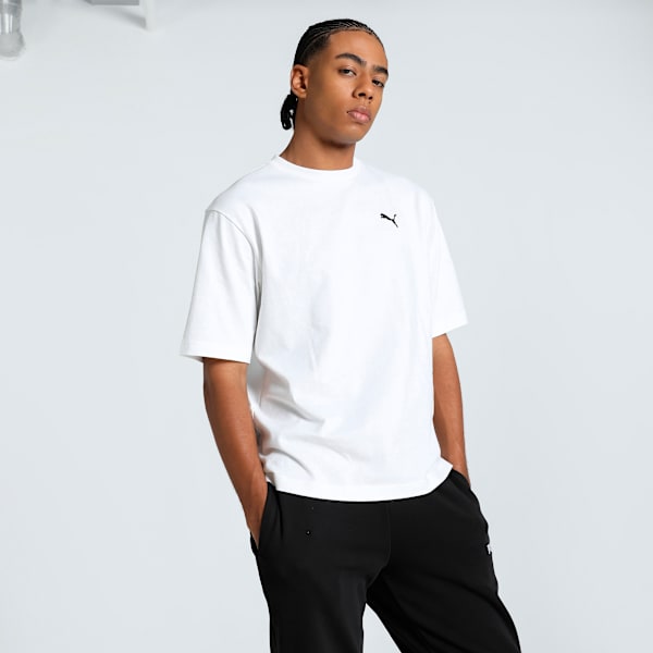 WARDROBE Essentials Men's Boxy Tee, PUMA White, extralarge-IND