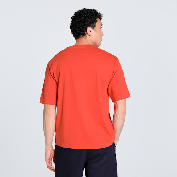 WARDROBE Essentials Men's Boxy Tee, Red Fire, extralarge-IND