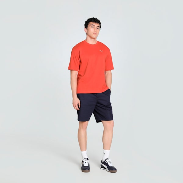 WARDROBE Essentials Men's Boxy Tee, Red Fire, extralarge-IND
