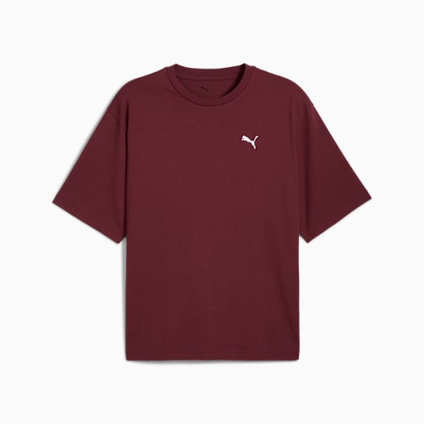 Playera estilo boxy WARDROBE Essentials para hombre, Ruby Shimmer, extralarge