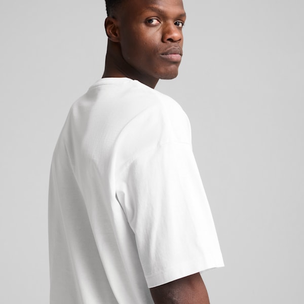 WARDROBE ESSENTIALS Men's Oversized Tee, PUMA White, extralarge