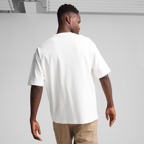 WARDROBE ESSENTIALS Men's Oversized Tee, PUMA White, extralarge