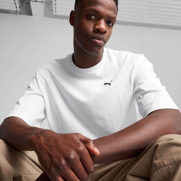 Playera oversize WARDROBE Essentials para hombre, PUMA White, extralarge