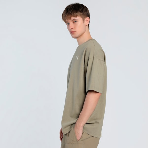 WARDROBE Essentials Men's Oversized Tee, Velvet Moss, extralarge-IND
