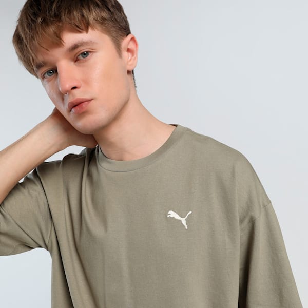 WARDROBE Essentials Men's Oversized Tee, Velvet Moss, extralarge-IND