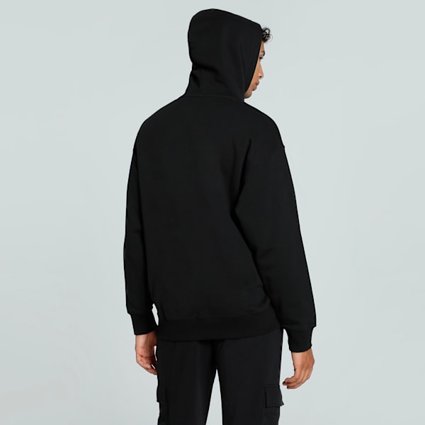WARDROBE Essentials Men's Relaxed Fit Hoodie, PUMA Black, extralarge-IND