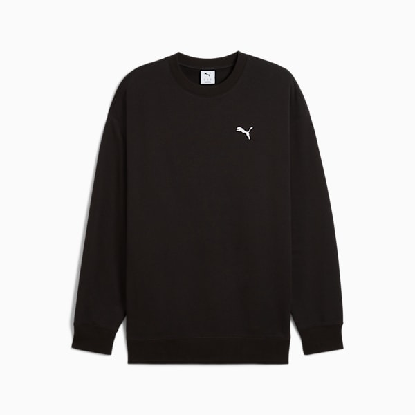 WARDROBE ESSENTIALS Men's Relaxed Crew, PUMA Black, extralarge