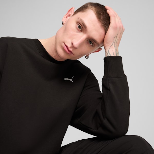 Chandail à col rond décontracté WARDROBE ESSENTIALS Homme, PUMA Black, extralarge