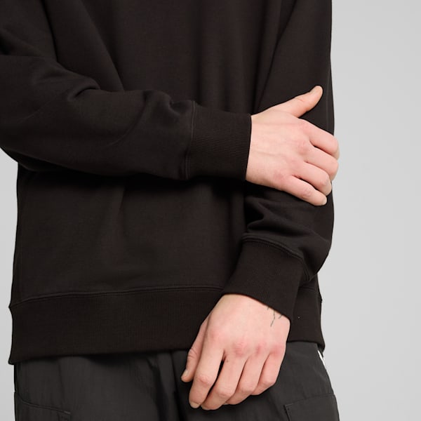 WARDROBE ESSENTIALS Men's Relaxed Crew, PUMA Black, extralarge