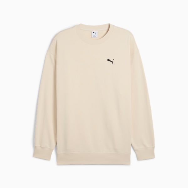 WARDROBE ESSENTIALS Men's Relaxed Crew, Alpine Snow, extralarge