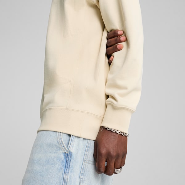 WARDROBE ESSENTIALS Men's Relaxed Crew, Alpine Snow, extralarge
