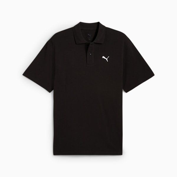 WARDROBE ESS Men's Pique Relaxed Polo, PUMA Black, extralarge