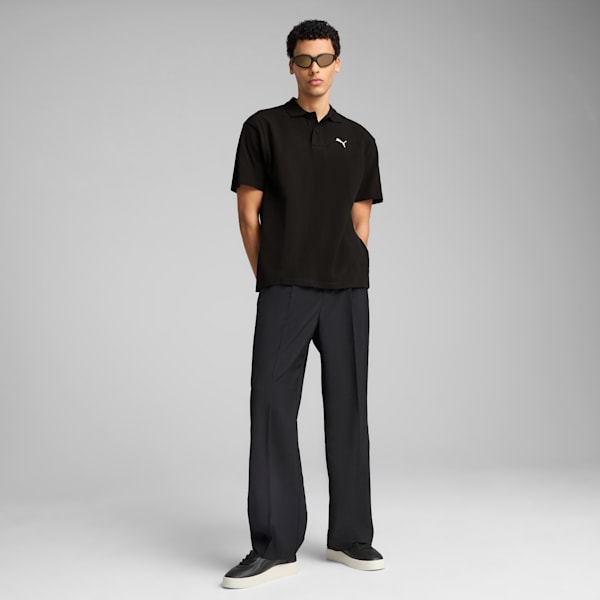 WARDROBE ESS Men's Pique Relaxed Polo, PUMA Black, extralarge