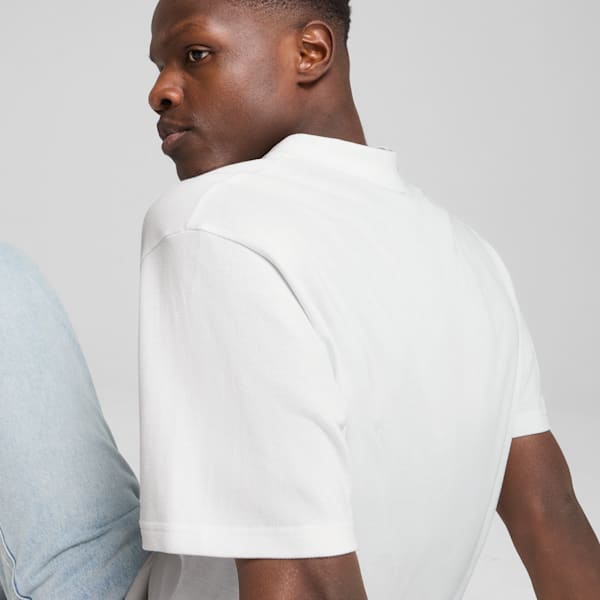 WARDROBE Essentials Pique Men's Relaxed Fit Polo, PUMA White, extralarge-IND