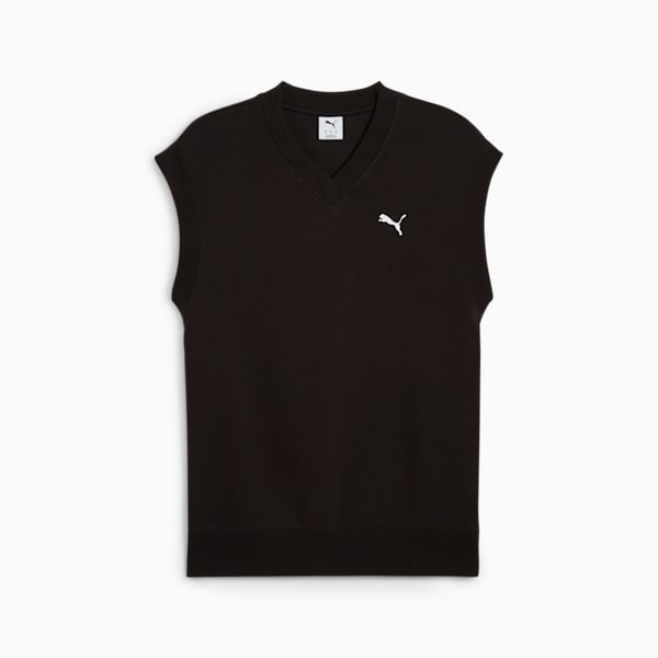 WARDROBE ESSENTIALS Men's Relaxed Vest, PUMA Black, extralarge