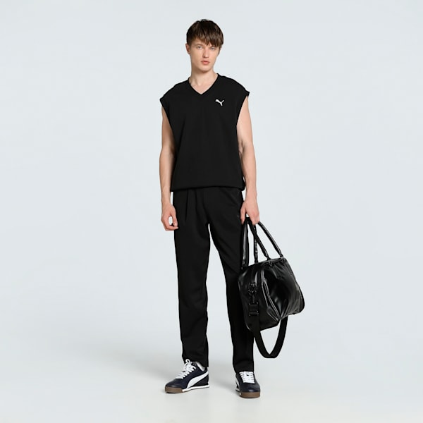 WARDROBE Essentials Men's Relaxed Fit Vest, PUMA Black, extralarge-IND