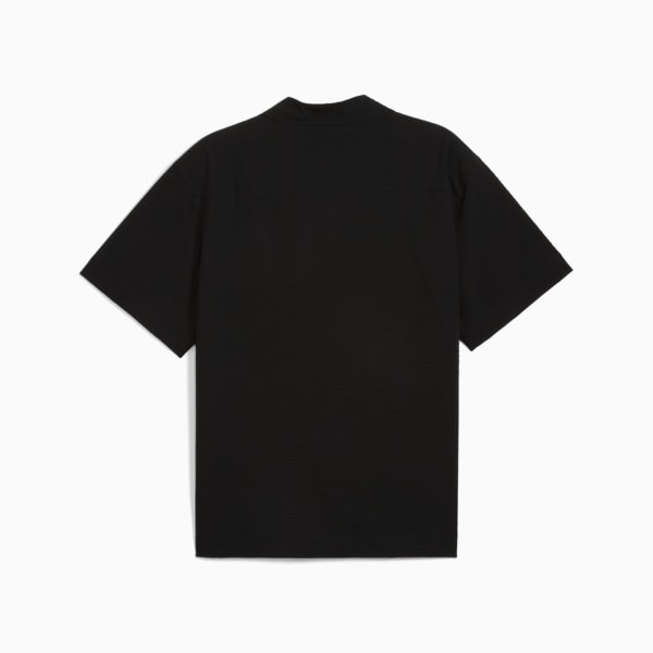 Camisa holgada WARDROBE Essentials Cloqué para hombre, PUMA Black, extralarge