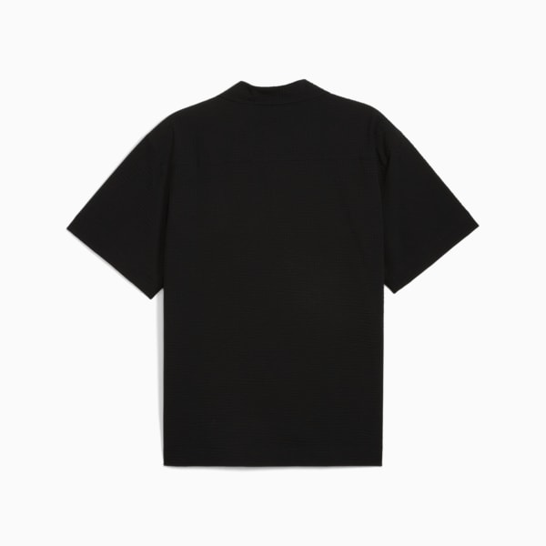 Playera WARDROBE Essentials Seersucker Relaxed hombre, PUMA Black, extralarge