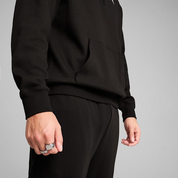 WARDROBE ESSENTIALS Men's Relaxed Half-Zip Crew, PUMA Black, extralarge