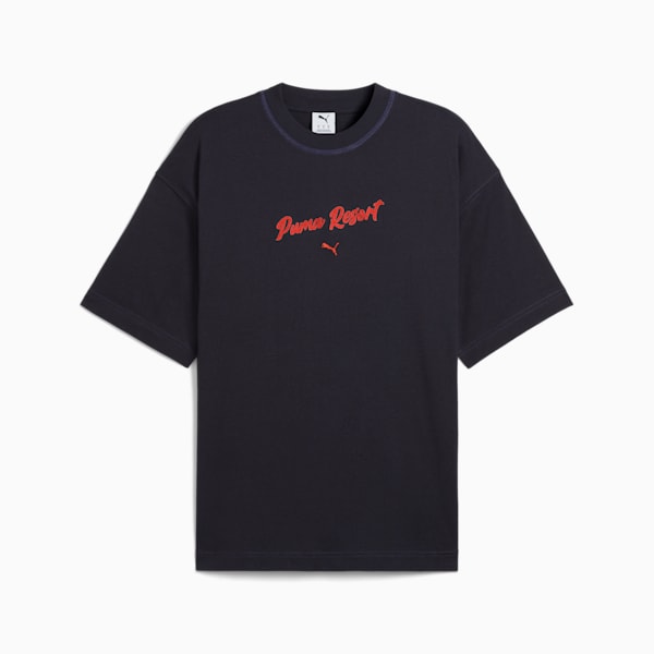 PREMIUM ESSENTIALS Oversized Graphic Tee, New Navy, extralarge
