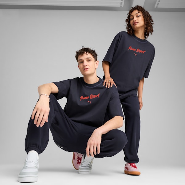 PREMIUM ESSENTIALS Oversized Graphic Tee, New Navy, extralarge