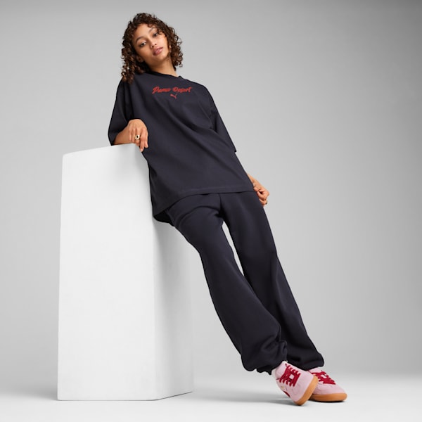PREMIUM ESSENTIALS Oversized Graphic Tee, New Navy, extralarge