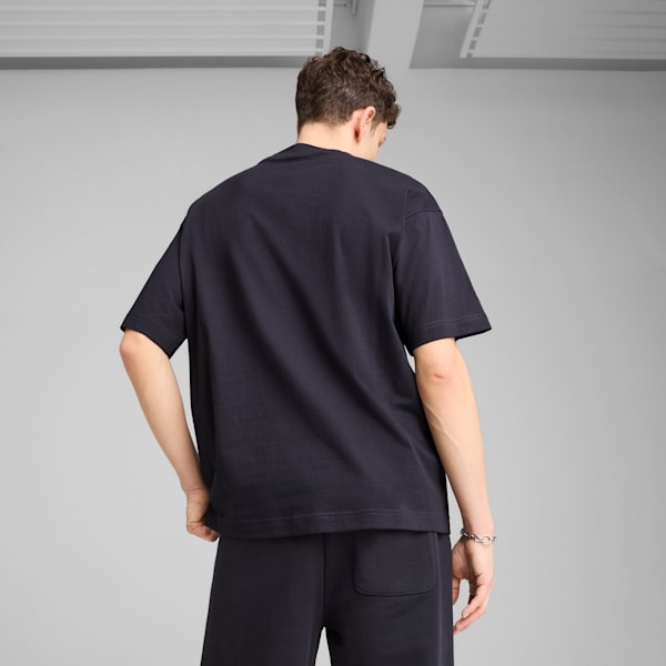 PREMIUM ESSENTIALS Oversized Graphic Tee, New Navy, extralarge