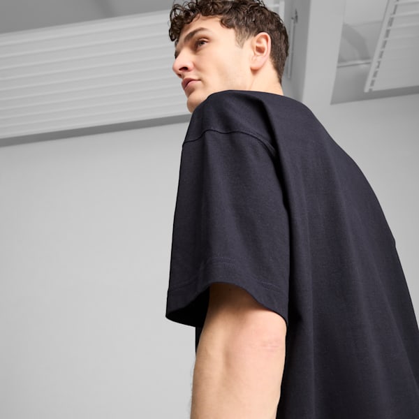 PREMIUM ESSENTIALS Oversized Graphic Tee, New Navy, extralarge