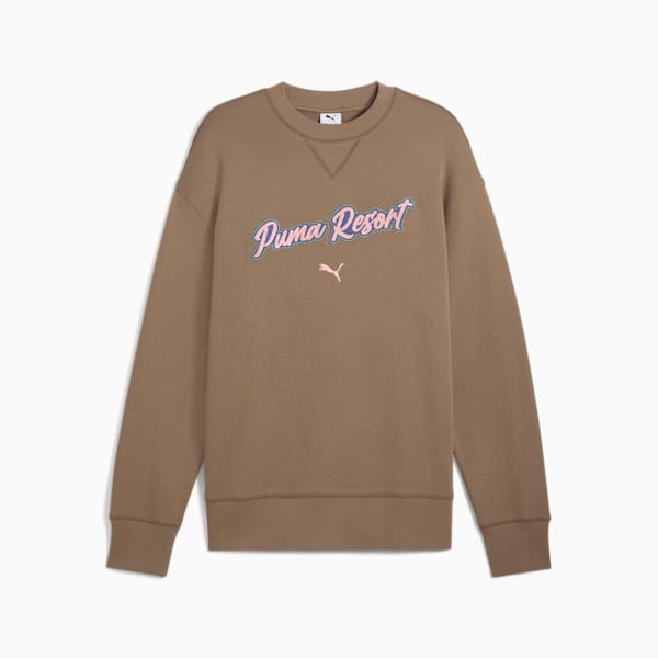 PREMIUM ESSENTIALS Men's Relaxed Graphic Crew, Totally Taupe, extralarge
